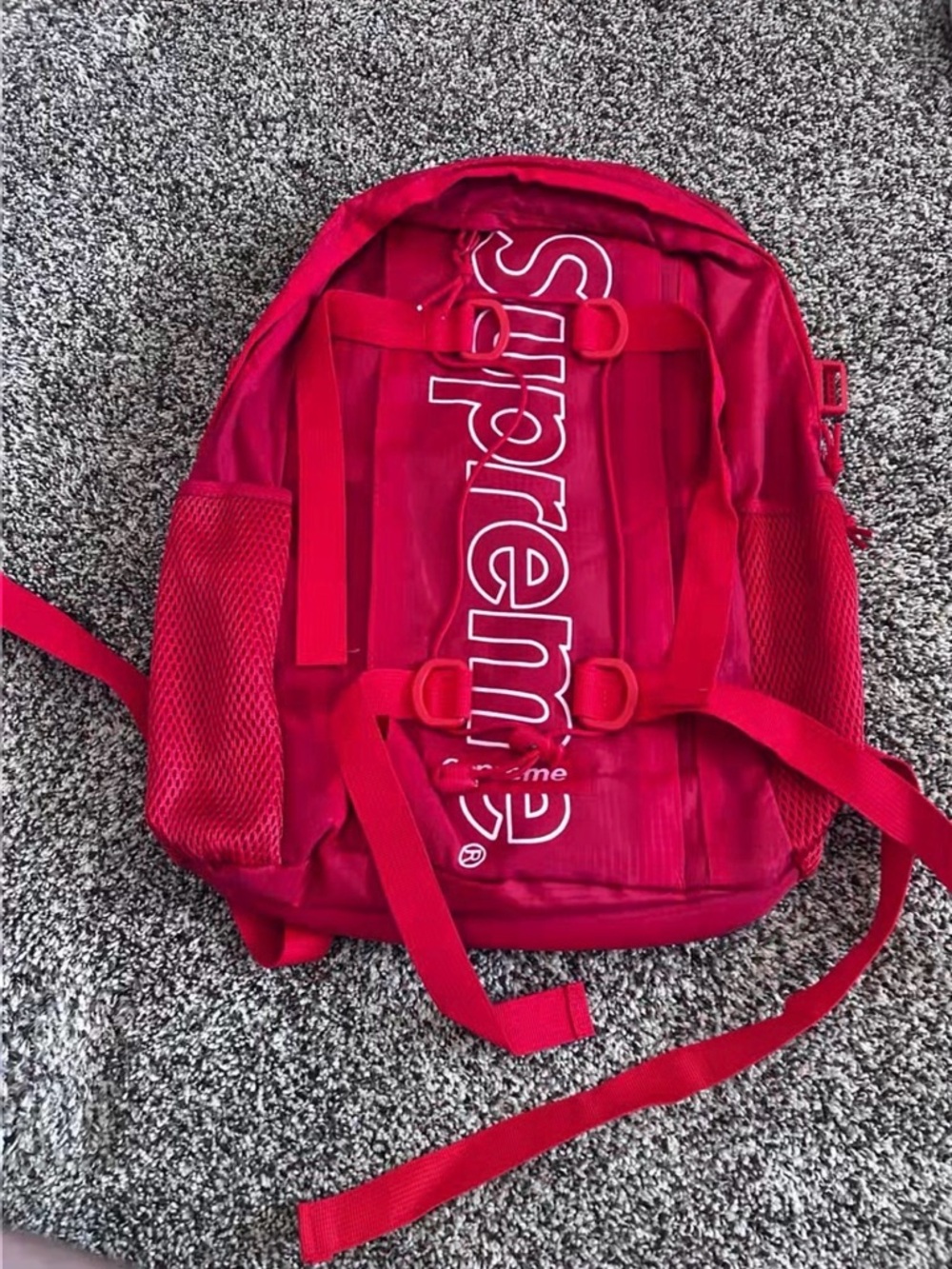Supreme Red Logo Backpack